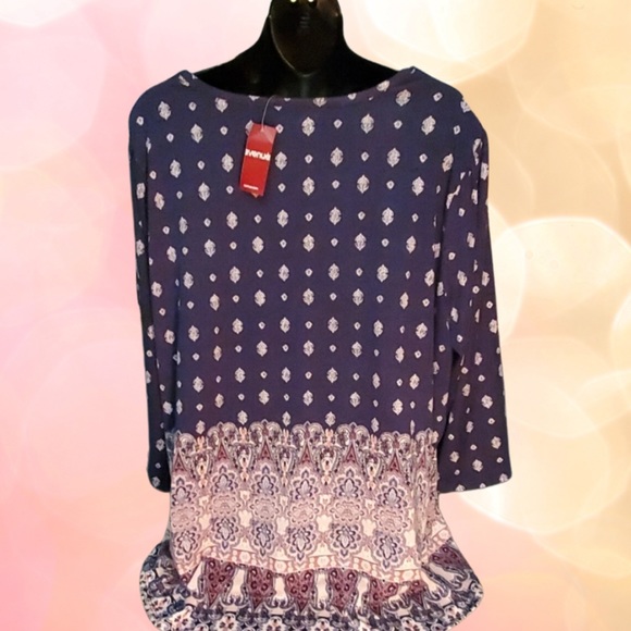 AVENUE NWT ladies 3/4 sleeve top 26/28 - Picture 3 of 7